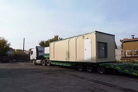 Доставка дизельной электростанции мощностью 630 кВт АД630-Т400-2РБК до объекта на трале